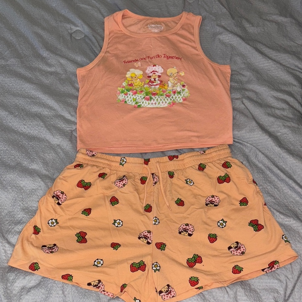 Strawberry Shortcake Tank Top and Shorts Pajama Set